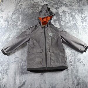 Carter's Gray Hooded Jacket with Orange Lining